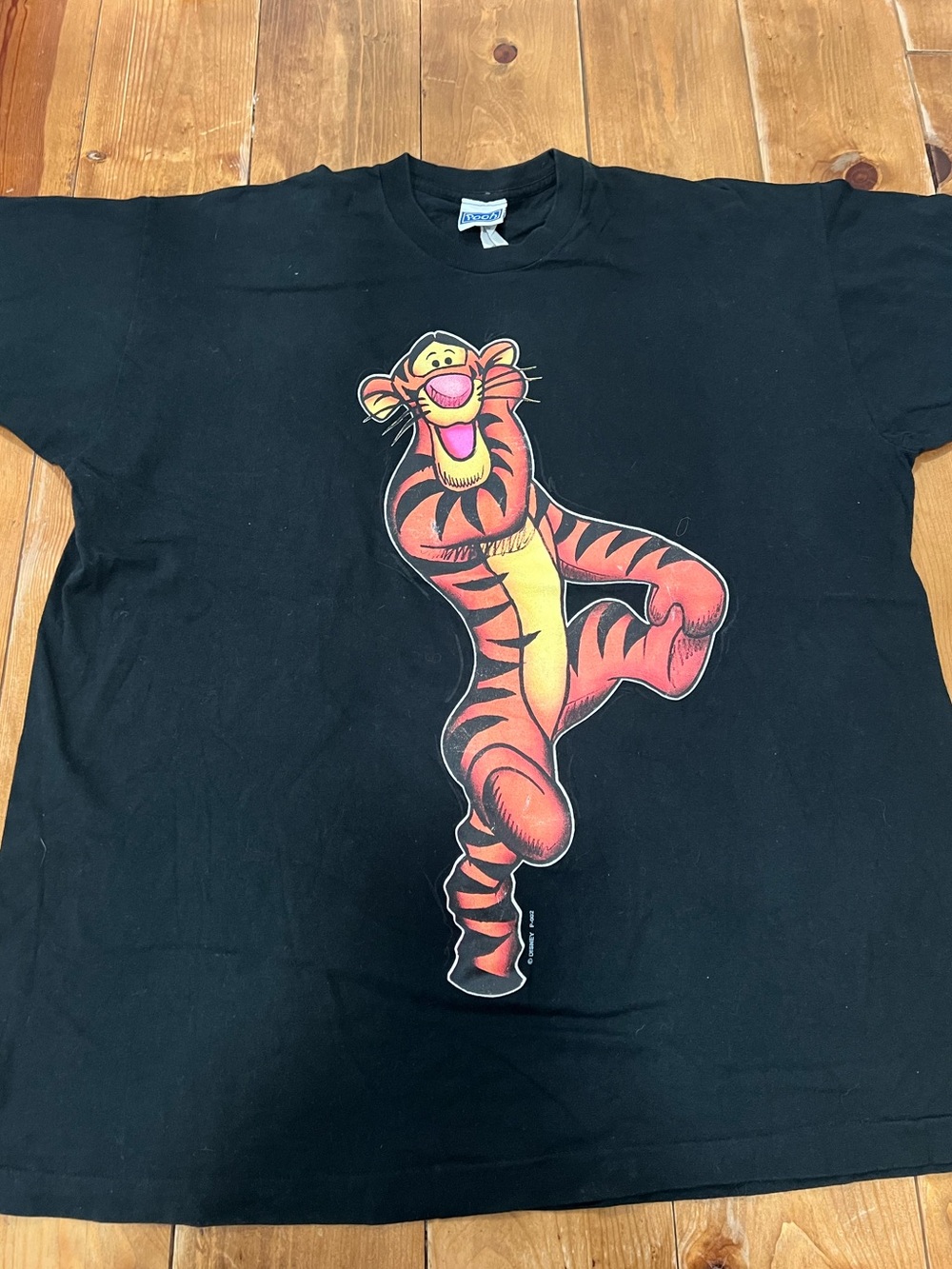 Black Kids T-Shirt with Tigger Graphic